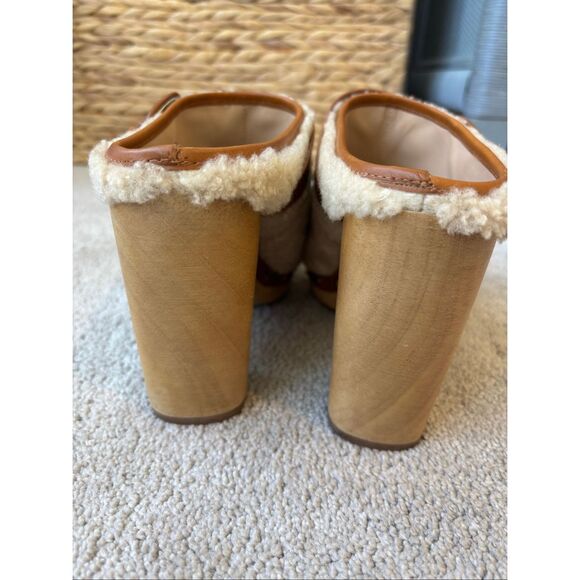 Nearly NEW Veronica Beard Dacey Shearling Mule Clogs, Sz 8.5, $495 - Picture 8 of 9